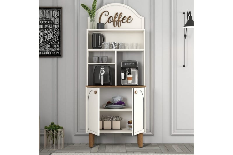 Bar Kaffeskap To Krem / Eik - Krem / Eik - Møbler - Bord