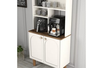 Bar Kaffeskap To Krem / Eik - Krem / Eik - M øbler - Bord