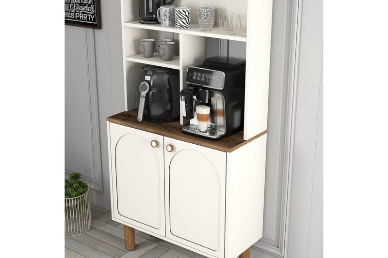 Bar Kaffeskap To Krem / Eik - Krem / Eik - Møbler - Bord