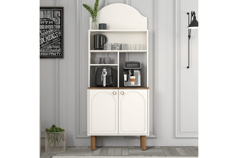 Bar Kaffeskap To Krem / Eik - Krem / Eik - Møbler - Bord