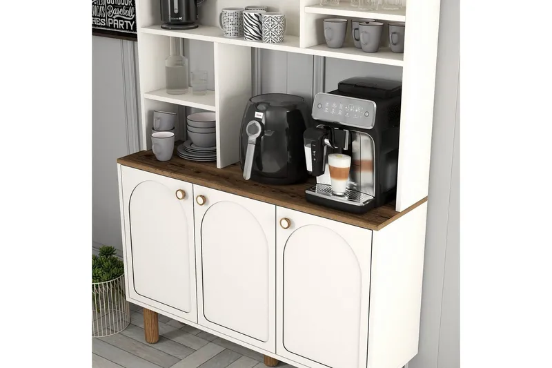 Bar Kaffeskap Tre Krem / Eik - Krem / Eik - Husholdning - Bar & vin - Barmøbler - Bardisk