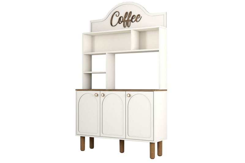 Bar Kaffeskap Tre Krem / Eik - Krem / Eik - Møbler - Bord