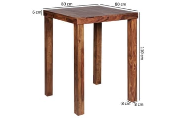 Barbord Wohnling Stabilt Massivt Sheeshamtre 80 x 80 x 110 cm - Møbler - Bord - Barbord & ståbord