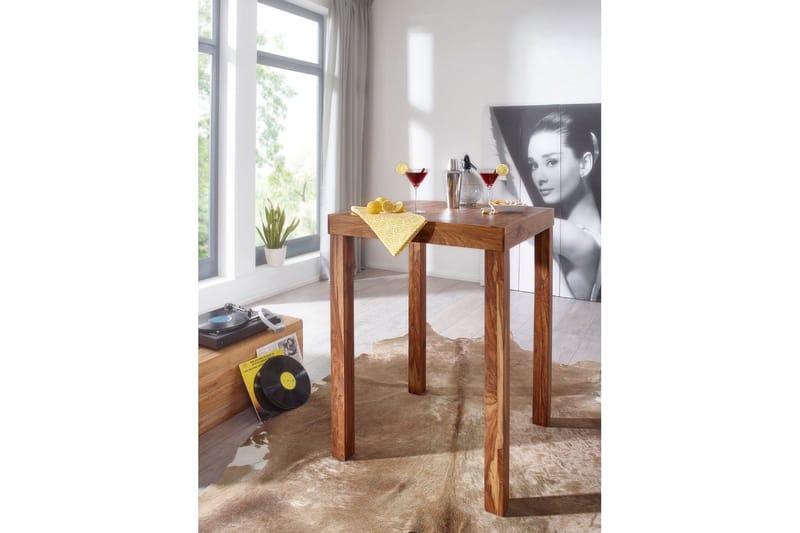 Barbord Wohnling Stabilt Massivt Sheeshamtre 80 x 80 x 110 cm - Møbler - Bord - Barbord & ståbord