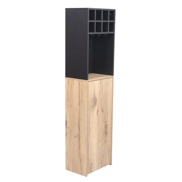 Barhylle med bord HOME4YOU Hannes 44x122(30)x170 cm rustikk melamin - Lyst rustikt tre / svart - Møbler - Bord