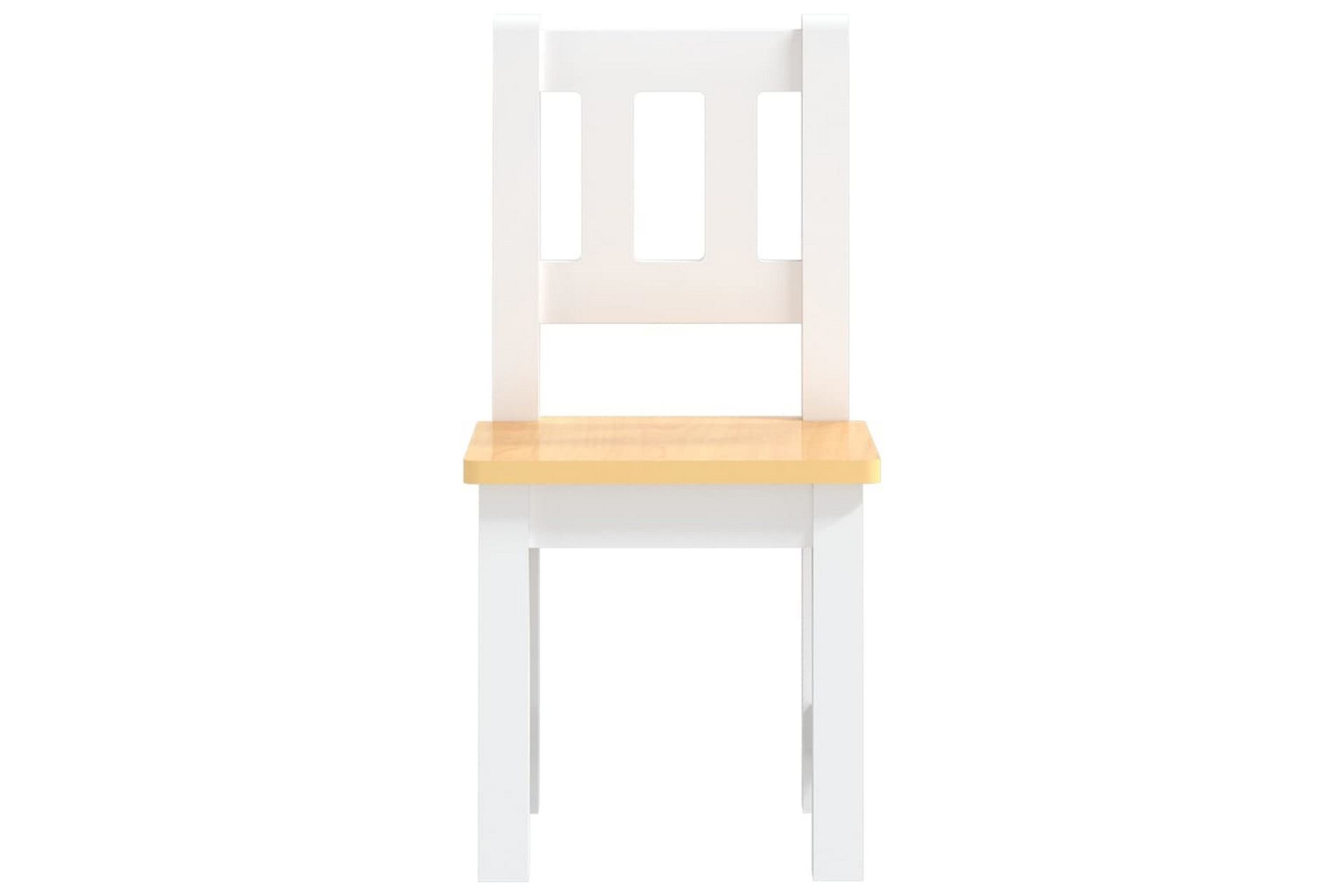 3-delers bord- og stolsett for barn hvit og beige MDF - Hvit - Møbler - Barnemøbler - Barnebord