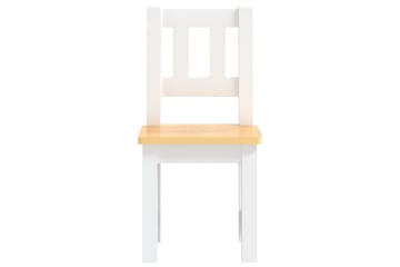 3-delers bord- og stolsett for barn hvit og beige MDF - Hvit - Møbler - Barnemøbler - Barnebord