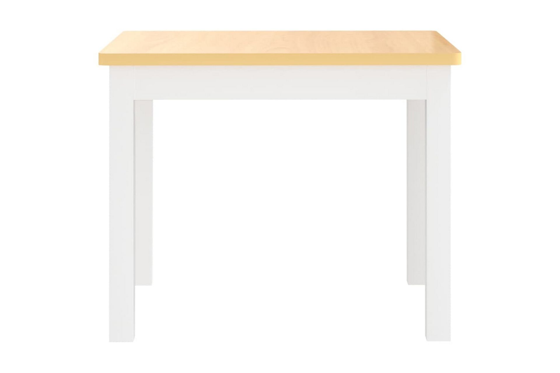 3-delers bord- og stolsett for barn hvit og beige MDF - Hvit - Møbler - Barnemøbler - Barnebord