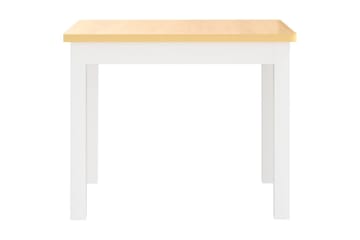 3-delers bord- og stolsett for barn hvit og beige MDF - Hvit - Møbler - Barnemøbler - Barnebord