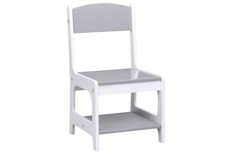 Barnebord med 2 stoler hvit MDF - Hvit - Barnebord