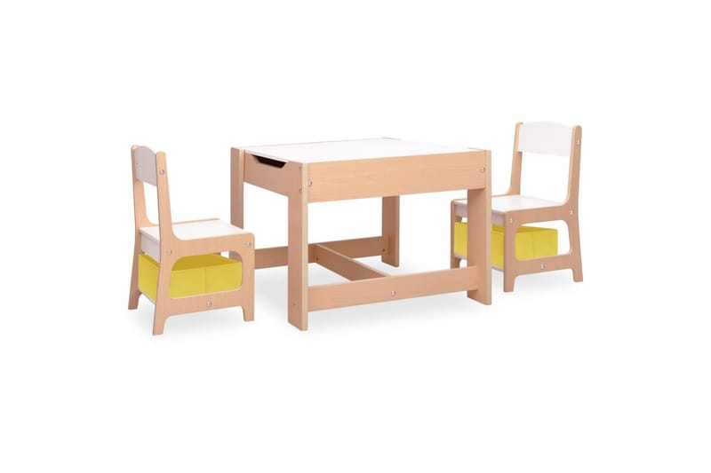 Barnebord med 2 stoler MDF - Brun - Møbler - Barnemøbler - Barnebord