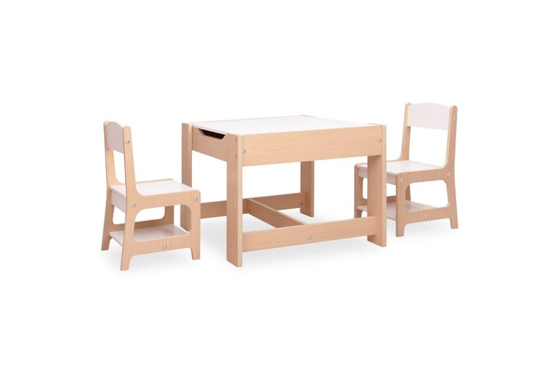Barnebord med 2 stoler MDF - Brun - Møbler - Barnemøbler - Barnebord