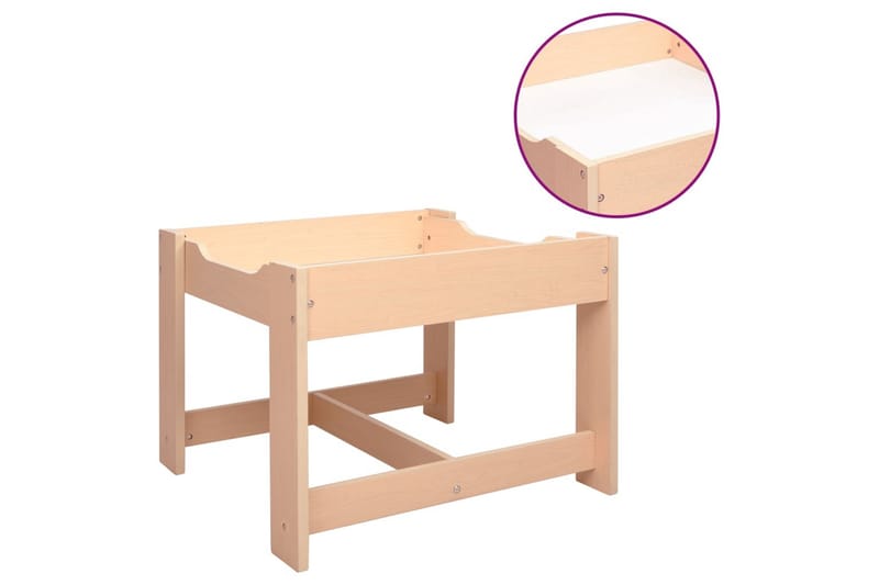 Barnebord med 2 stoler MDF - Brun - Møbler - Barnemøbler - Barnebord