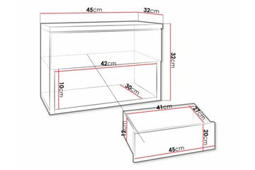 Carbost Barne Skap 32 cm - Hvid - Møbler - Barnemøbler - Barnebord - Nattbord barn
