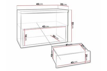 Carbost Barne Skap 32 cm - Svart - Møbler - Barnemøbler - Barnebord - Nattbord barn