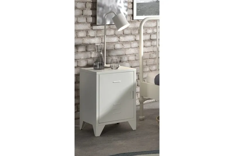 Nattbord Bronxx Hvit - Hvit - Møbler - Barnemøbler - Barnebord - Nattbord barn