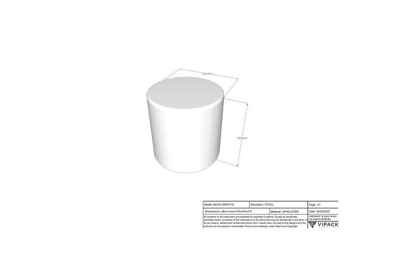 Nattbord Måne Hvit - Hvit - Møbler - Barnemøbler - Barnebord - Nattbord barn