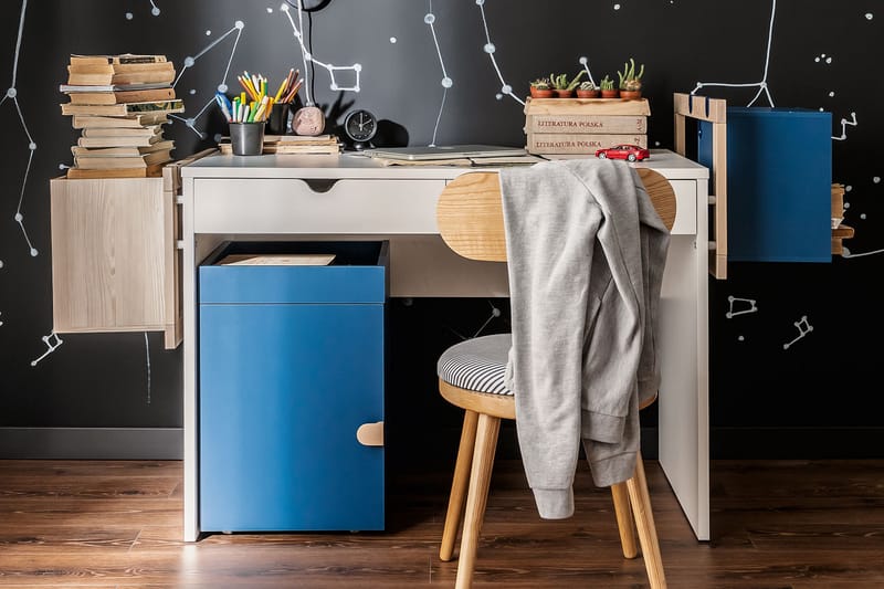 Stige Skrivebord 120 cm Hvit/Tre/Natur - Hvit/Tre/natur - Møbler - Barnemøbler - Barnebord - Skrivepult barn