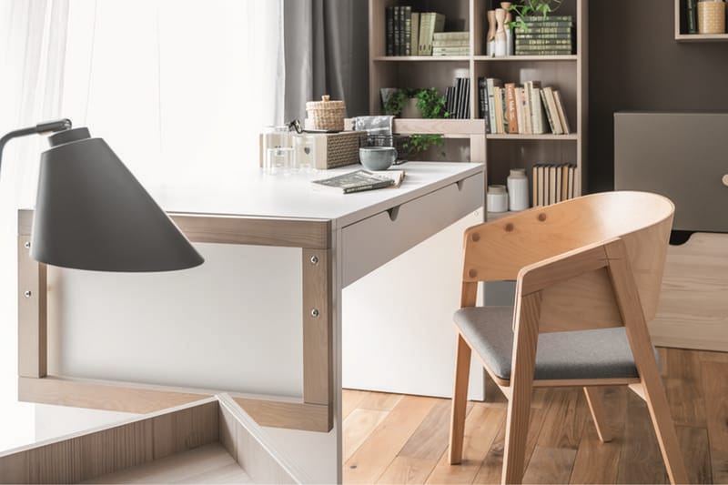 Stige Skrivebord 120 cm Hvit/Tre/Natur - Hvit/Tre/natur - Møbler - Barnemøbler - Barnebord - Skrivepult barn
