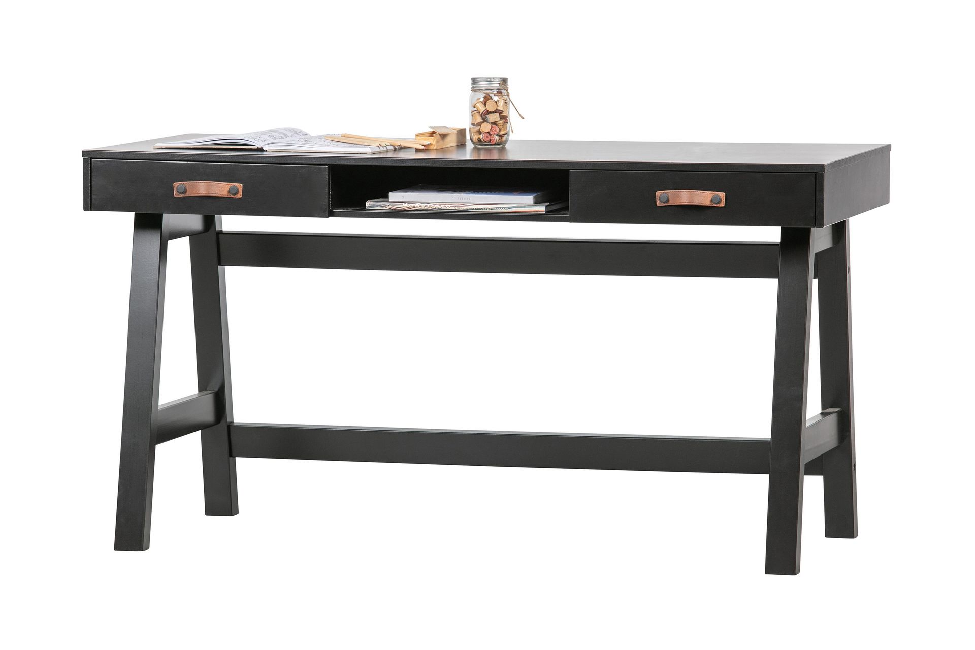 Wickam Barneskrivebord 140 cm - Svart - Møbler - Barnemøbler - Barnebord - Skrivepult barn