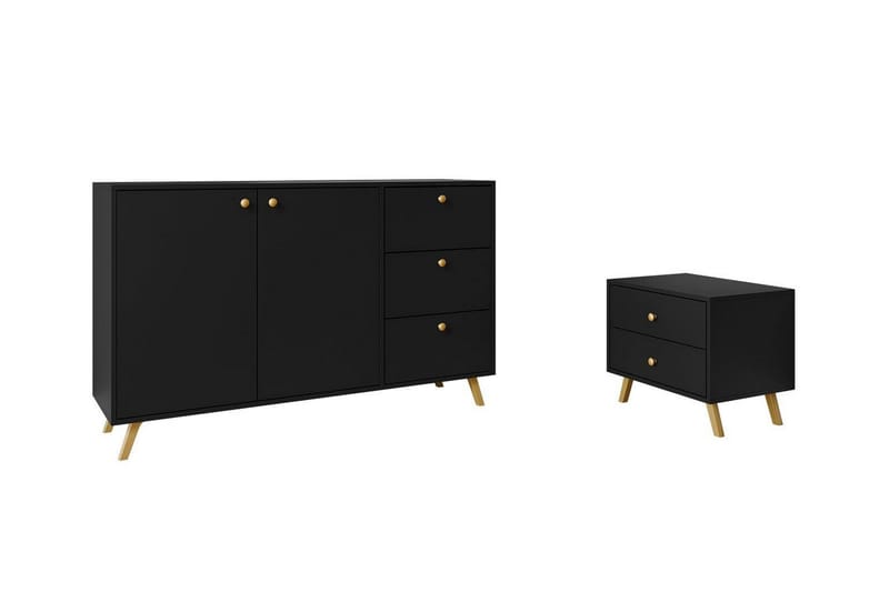 Emyvale Møbelsett For Barnerom, Svart