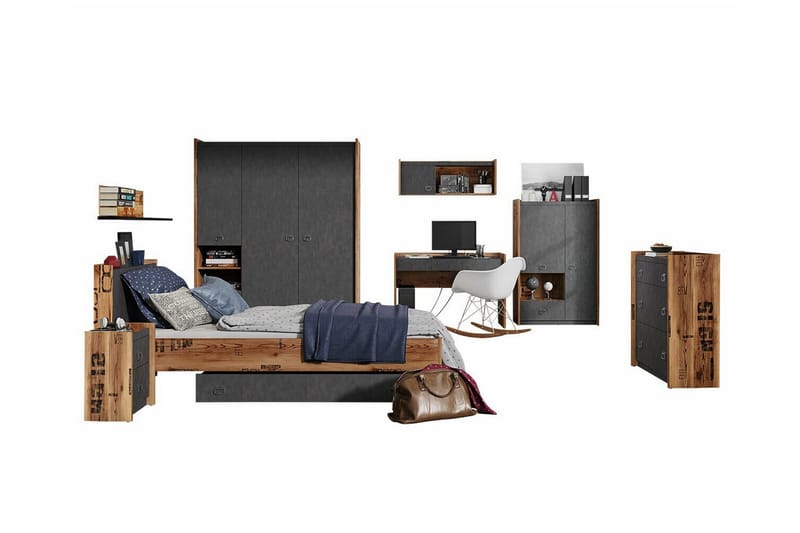 Rathmore Møbelsett For Barnerommet, Grå