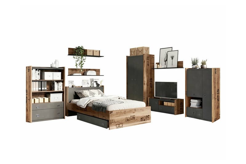 Rathmore Møbelsett For Barnerommet, Grå