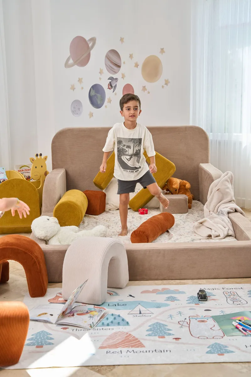 Barneseng Atelier Del Sofa Funbed Double (115 x 90 x 210 cm) Beige - Beige - Møbler - Barnemøbler - Barneseng & Juniorseng