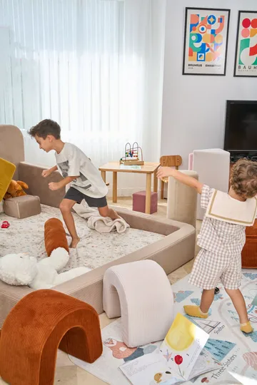 Barneseng Atelier Del Sofa Funbed Double (115 x 90 x 210 cm) Beige - Beige - Møbler - Barnemøbler - Barneseng & Juniorseng