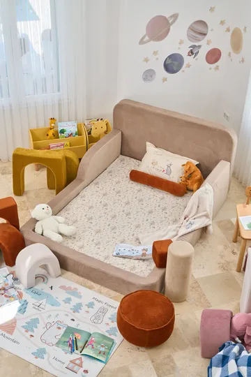 Barneseng Atelier Del Sofa Funbed Double (115 x 90 x 210 cm) Beige - Beige - Møbler - Barnemøbler - Barneseng & Juniorseng