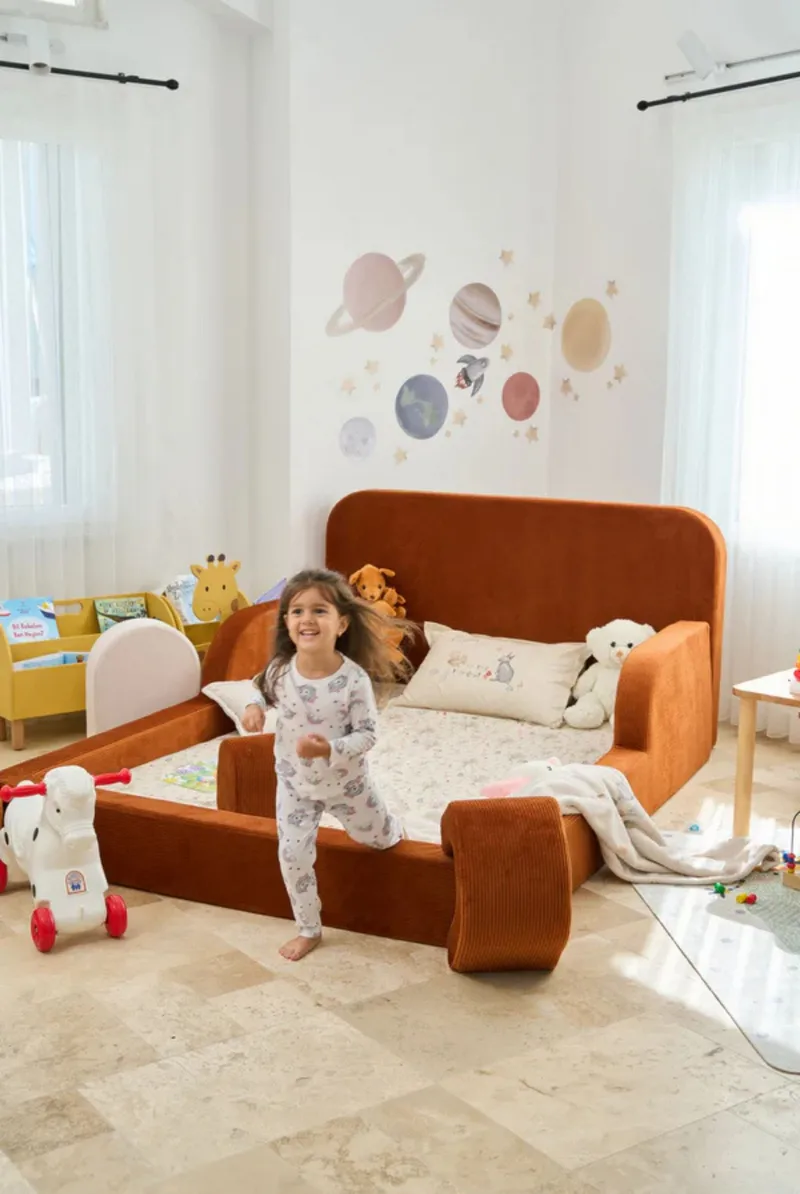 Barneseng Atelier Del Sofa Funbed Double (115 x 90 x 210 cm) Tile Red - Tile Red - Møbler - Barnemøbler - Barneseng & Juniorseng