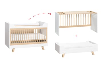 4You Sprinkelseng 70x140 cm Hvit - Hvit - Møbler - Barnemøbler - Barneseng & Juniorseng - Sprinkelseng