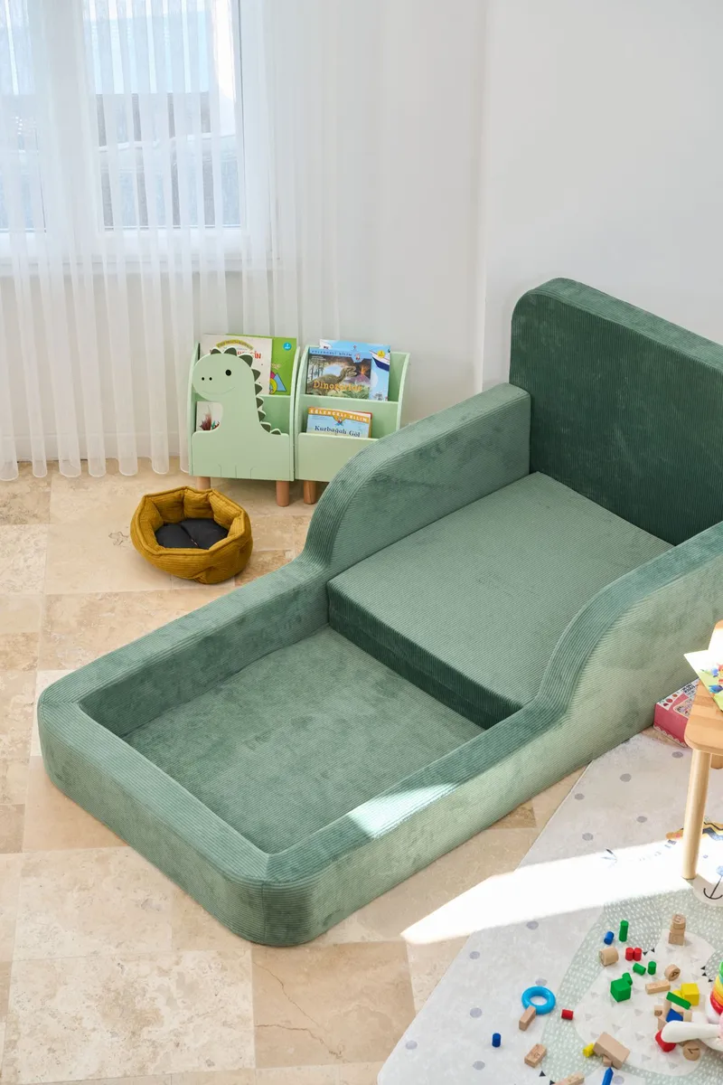 Barneseng Atelier Del Sofa Funbed Enkel (90 x 90 x 210 cm) Grønn - Grønn - Møbler - Barnemøbler - Barneseng & Juniorseng