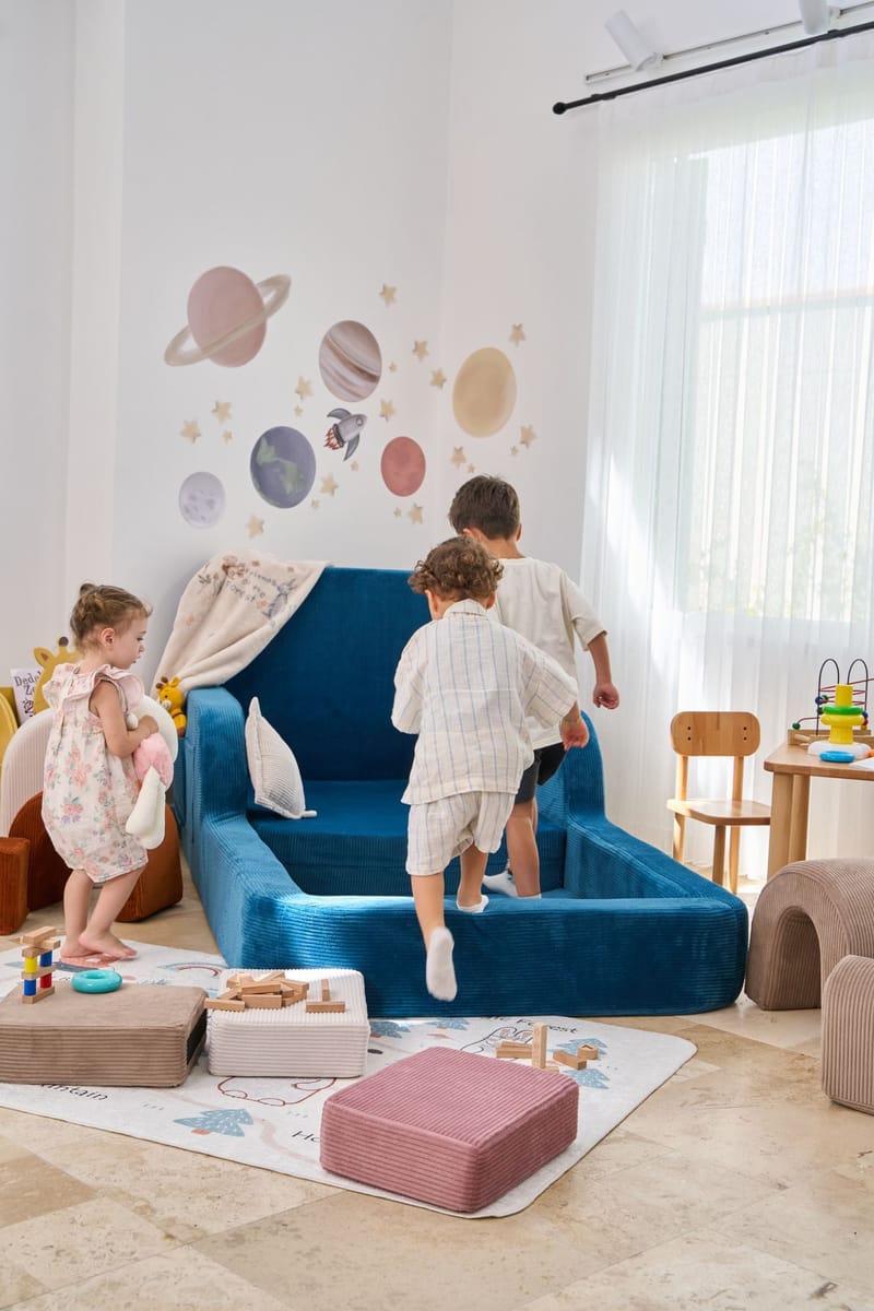 Barneseng Atelier Del Sofa Funbed Enkel (90 x 90 x 210 cm) Indigo - Indigo - Møbler - Barnemøbler - Barneseng & Juniorseng