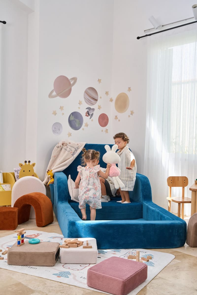 Barneseng Atelier Del Sofa Funbed Enkel (90 x 90 x 210 cm) Indigo - Indigo - Møbler - Barnemøbler - Barneseng & Juniorseng