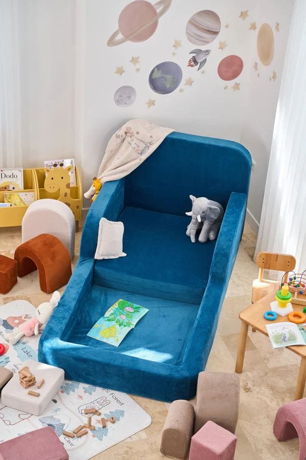 Barneseng Atelier Del Sofa Funbed Enkel (90 x 90 x 210 cm) Indigo - Indigo - Møbler - Barnemøbler - Barneseng & Juniorseng