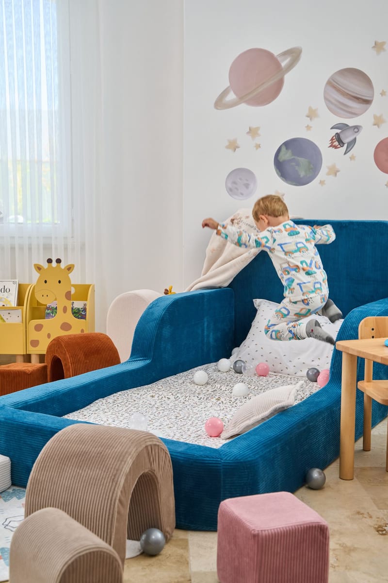 Barneseng Atelier Del Sofa Funbed Enkel (90 x 90 x 210 cm) Indigo - Indigo - Møbler - Barnemøbler - Barneseng & Juniorseng