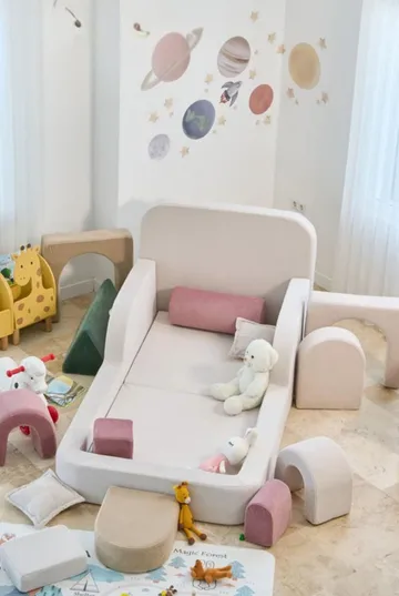Barneseng Atelier Del Sofa Funbed Enkel (90 x 90 x 210 cm) Krem - Krem - Møbler - Barnemøbler - Barneseng & Juniorseng