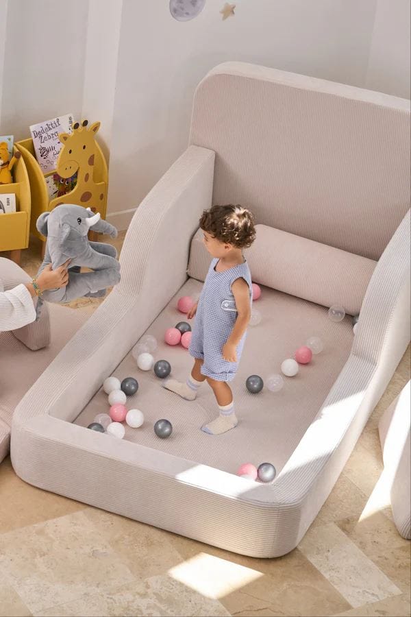 Barneseng Atelier Del Sofa Funbed Enkel (90 x 90 x 210 cm) Krem - Krem - Møbler - Barnemøbler - Barneseng & Juniorseng