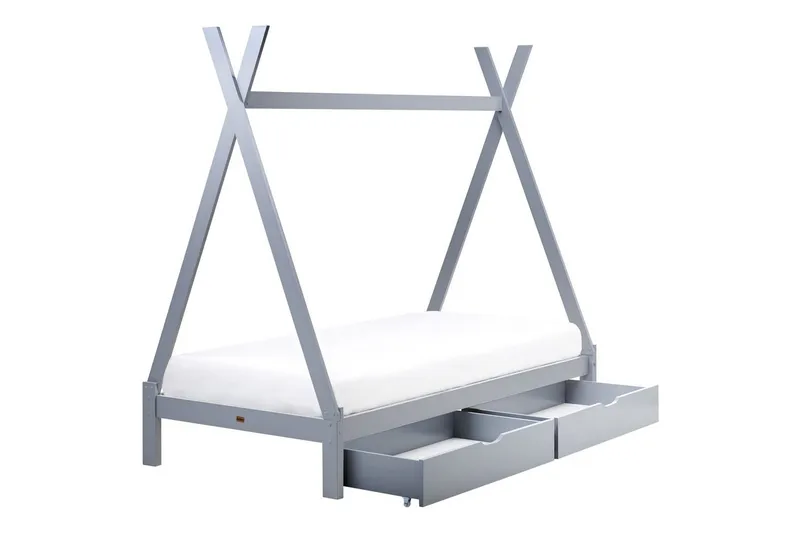 Barneseng med skuffer Devay - Grå - Møbler - Barnemøbler - Barneseng & Juniorseng - Husseng