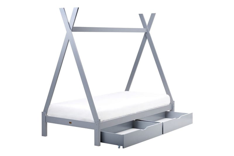 Barneseng med skuffer Devay - Grå - Møbler - Barnemøbler - Barneseng & Juniorseng - Husseng