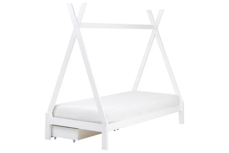 Barneseng med skuffer Devay - Hvit - Møbler - Barnemøbler - Barneseng & Juniorseng - Husseng