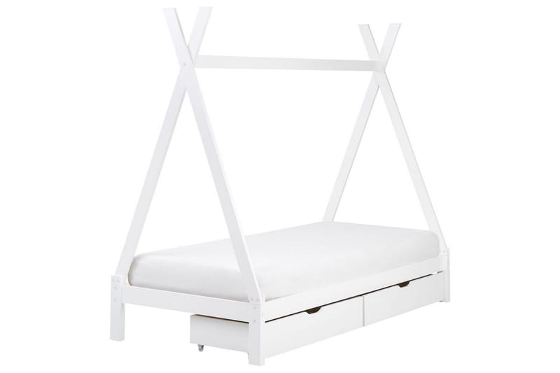 Barneseng med skuffer Devay - Hvit - Møbler - Barnemøbler - Barneseng & Juniorseng - Husseng