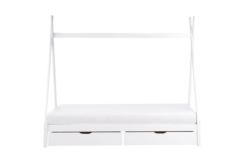 Barneseng med skuffer Devay - Hvit - Møbler - Barnemøbler - Barneseng & Juniorseng - Husseng