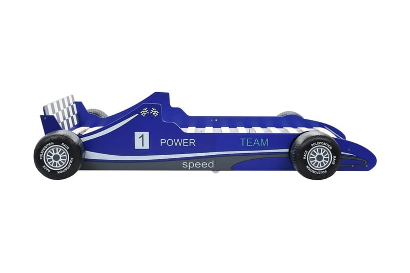 Barneseng racerbil 90x200 cm blå - Møbler - Barnemøbler - Barneseng & Juniorseng