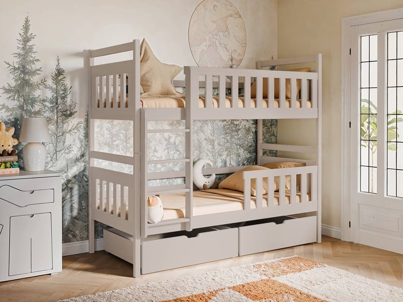 Bridgeorth Køyeseng to soveplasser 90x190 cm - Beige - Møbler - Barnemøbler - Barneseng & Juniorseng - Køyeseng barn