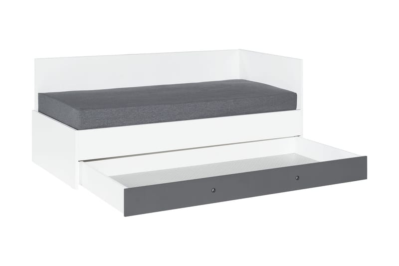 Concept seng med Oppbevaring 90x200 cm Hvit/Mørkegrå - Hvit/Mørkegrå - Barneseng & Juniorseng - Barneseng med oppbevaring