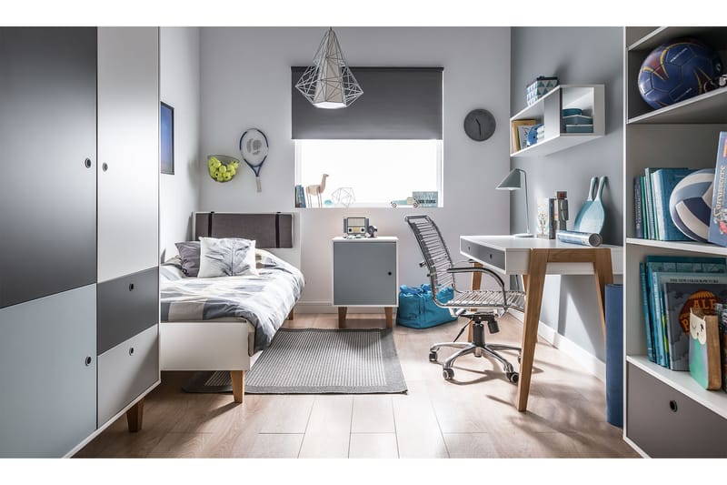 Concept Sengeramme 90x200 cm Hvit/Natur - Natur/Hvit - Møbler - Barnemøbler - Barneseng & Juniorseng