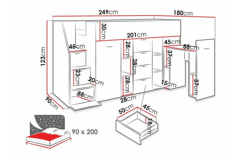 Dunvegan Juniorseng 90x200 cm - Brun - Barneseng & Juniorseng