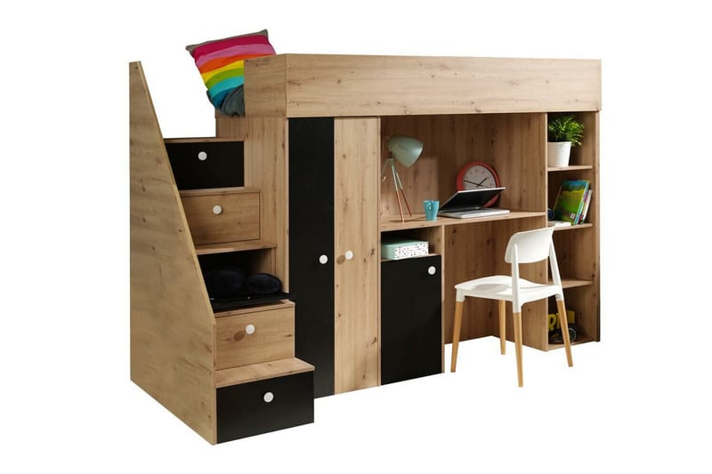 Dunvegan Juniorseng 90x200 cm - Svart - Møbler - Barnemøbler - Barneseng & Juniorseng